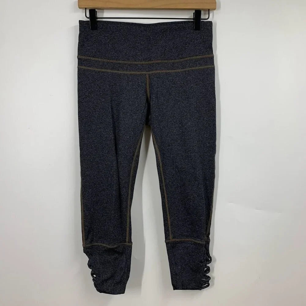 Prana Women's Deco Yoga Stretch Athletic Low RIse Capris Leggings Size S